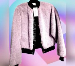 NWT Jules Kae Lavender Teddy Jacket Junior Large for Sale