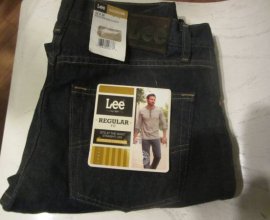 NEW Lee Jeans 32×30 Regular Fit Pepper Pre Wash