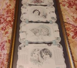 ANTIQUE CALENDAR with GOLD FRAME