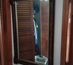 Large antique wall mirror for sale.